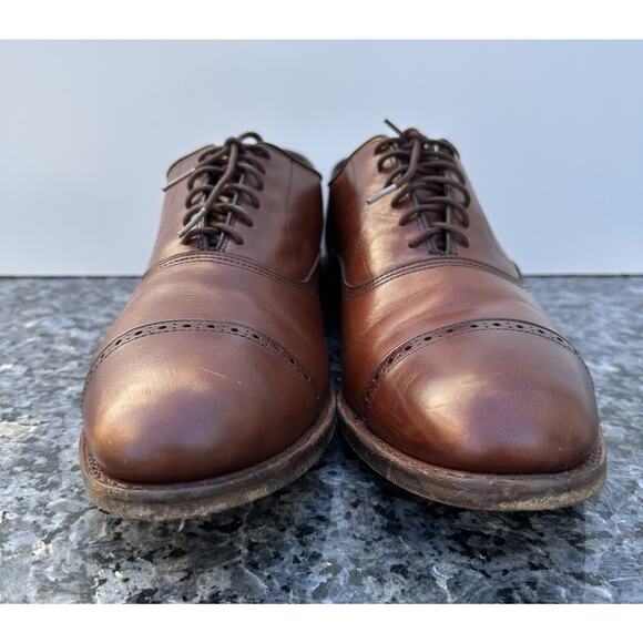 Allen Edmonds Strand Cap Toe Oxford Dress Leather Shoes Brown Men's Size 13 - Picture 3 of 14